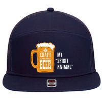 Craft Beer My Spirit Animal 7 Panel Mesh Trucker Snapback Hat