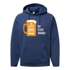 Craft Beer My Spirit Animal Performance Fleece Hoodie