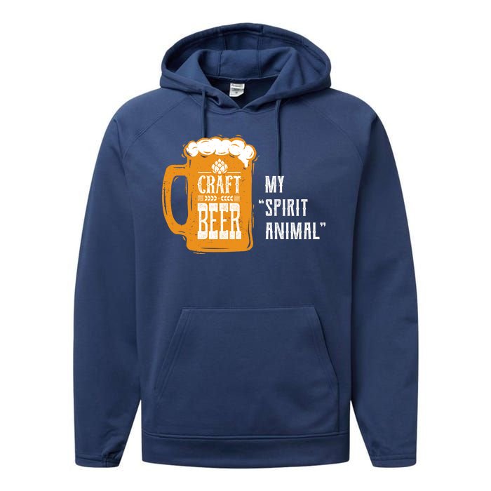 Craft Beer My Spirit Animal Performance Fleece Hoodie