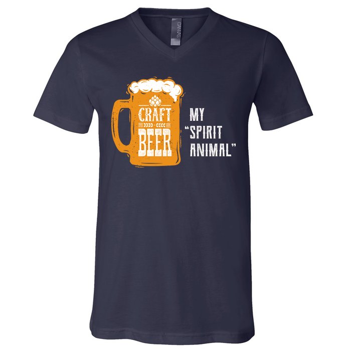 Craft Beer My Spirit Animal V-Neck T-Shirt