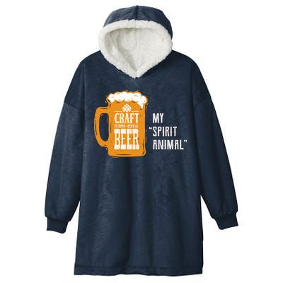 Craft Beer My Spirit Animal Hooded Wearable Blanket