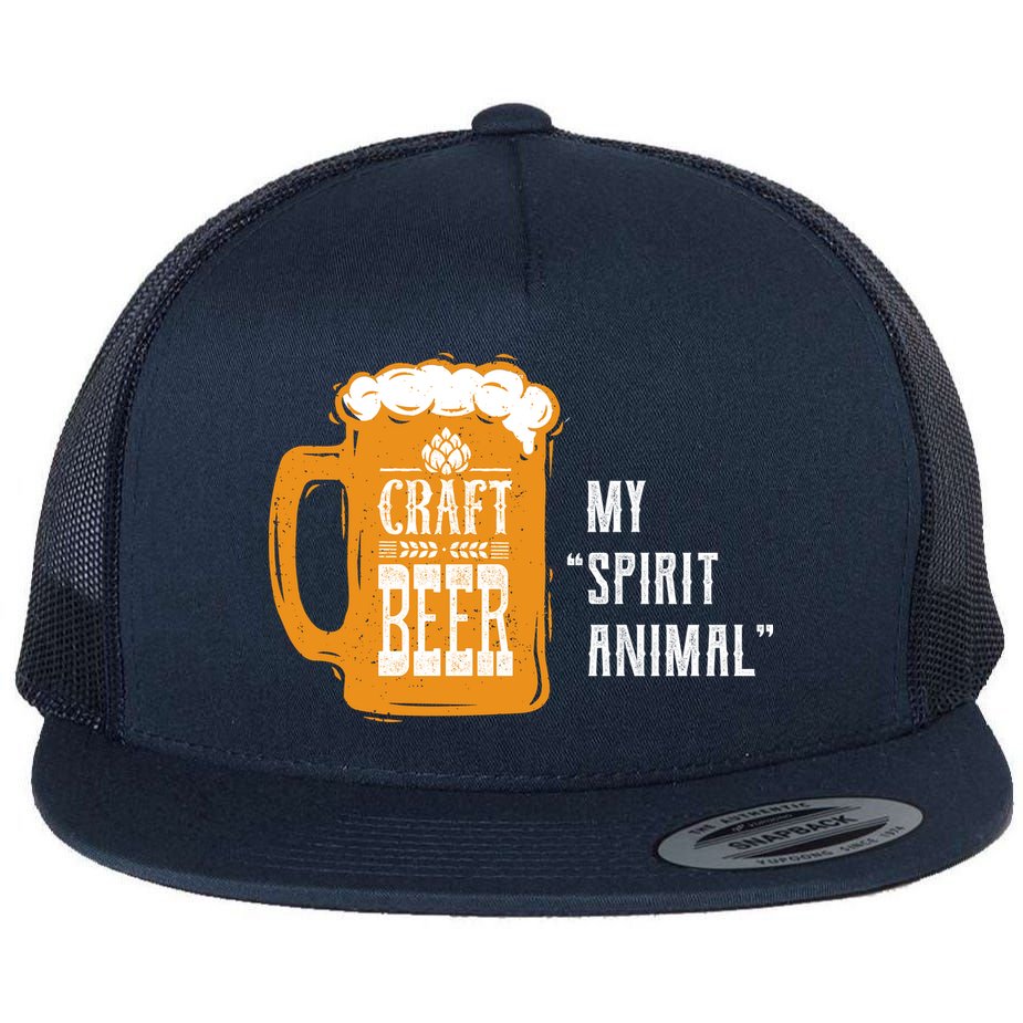 Craft Beer My Spirit Animal Flat Bill Trucker Hat
