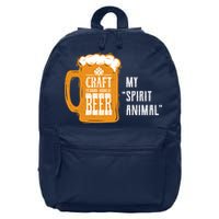 Craft Beer My Spirit Animal 16 in Basic Backpack