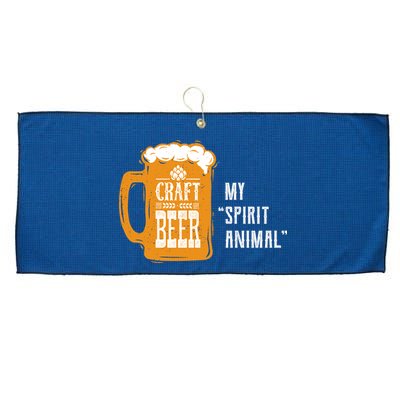 Craft Beer My Spirit Animal Large Microfiber Waffle Golf Towel