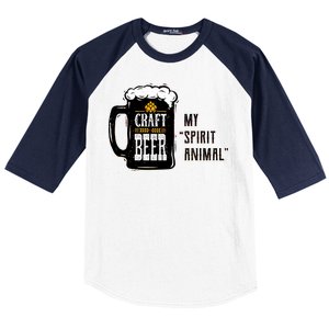 Craft Beer My Spirit Animal Baseball Sleeve Shirt