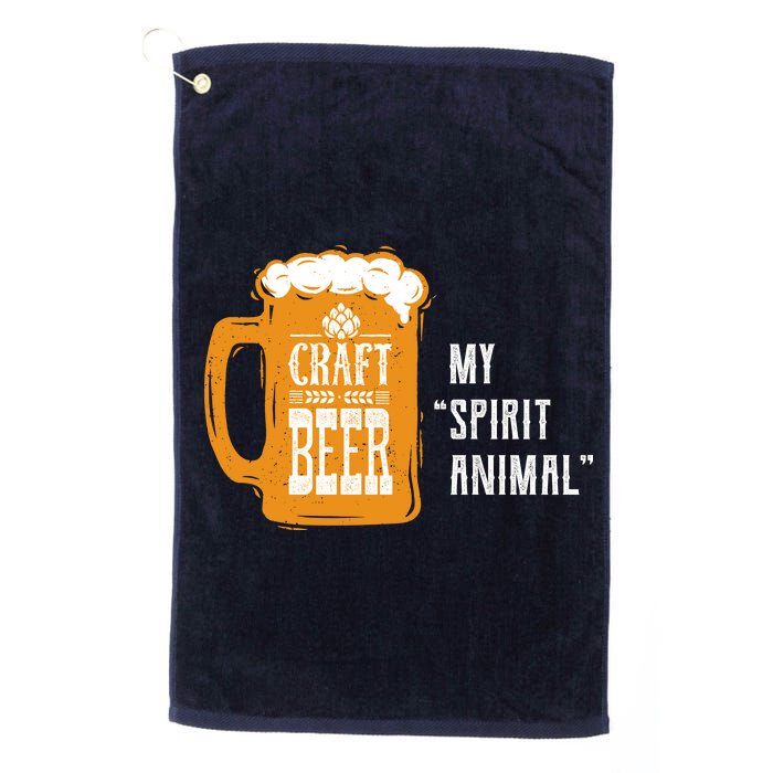 Craft Beer My Spirit Animal Platinum Collection Golf Towel