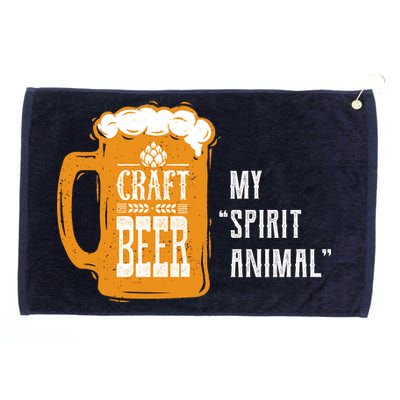 Craft Beer My Spirit Animal Grommeted Golf Towel