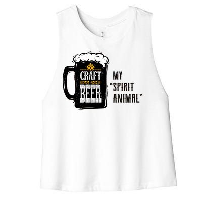 Craft Beer My Spirit Animal Women's Racerback Cropped Tank