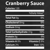 Cranberry Sauce Nutritional Facts Funny Thanksgiving 7 Panel Mesh Trucker Snapback Hat