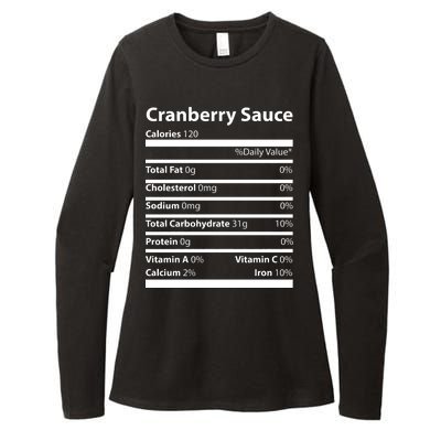 Cranberry Sauce Nutritional Facts Funny Thanksgiving Womens CVC Long Sleeve Shirt