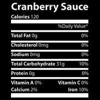Cranberry Sauce Nutritional Facts Funny Thanksgiving Cropped Pullover Crew