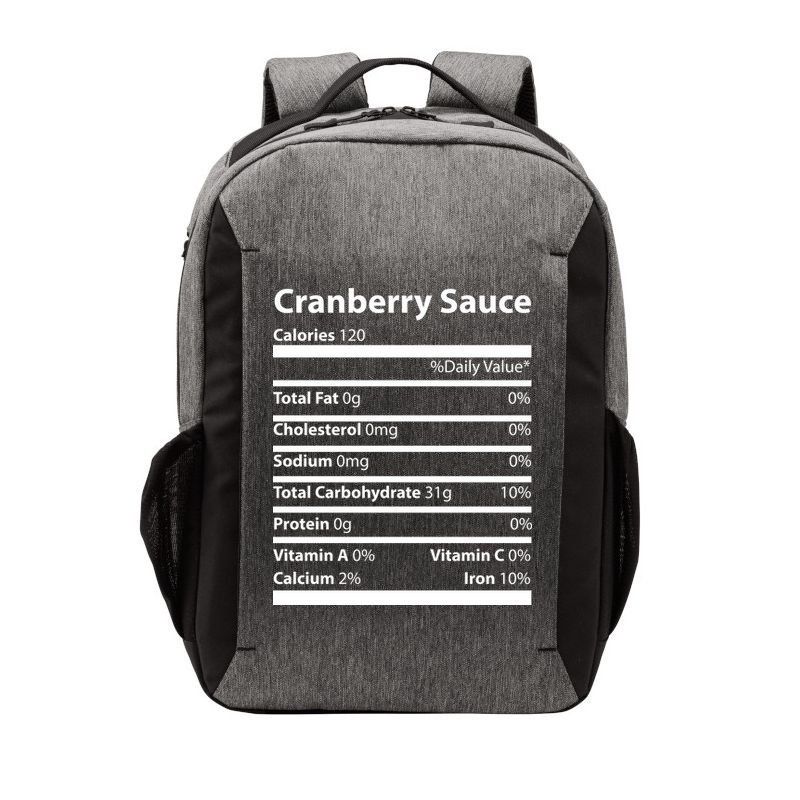 Cranberry Sauce Nutritional Facts Funny Thanksgiving Vector Backpack