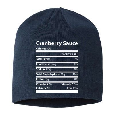 Cranberry Sauce Nutritional Facts Funny Thanksgiving Sustainable Beanie