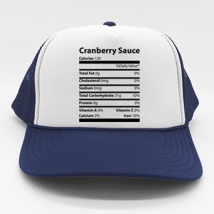 Cranberry Sauce Nutritional Facts Funny Thanksgiving Trucker Hat