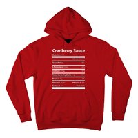 Cranberry Sauce Nutritional Facts Funny Thanksgiving Hoodie