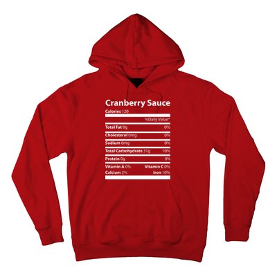 Cranberry Sauce Nutritional Facts Funny Thanksgiving Hoodie