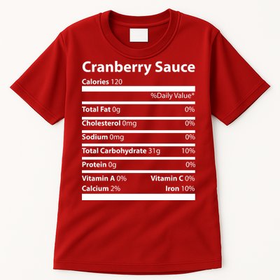 Cranberry Sauce Nutritional Facts Funny Thanksgiving Tall T-Shirt