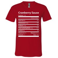 Cranberry Sauce Nutritional Facts Funny Thanksgiving V-Neck T-Shirt