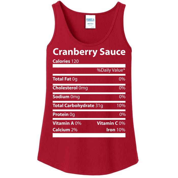 Cranberry Sauce Nutritional Facts Funny Thanksgiving Ladies Essential Tank