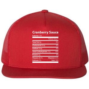 Cranberry Sauce Nutritional Facts Funny Thanksgiving Flat Bill Trucker Hat