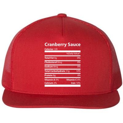 Cranberry Sauce Nutritional Facts Funny Thanksgiving Flat Bill Trucker Hat