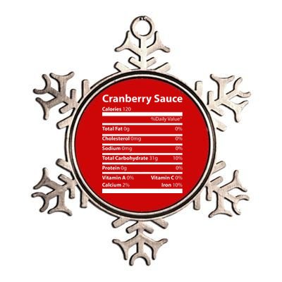 Cranberry Sauce Nutritional Facts Funny Thanksgiving Metallic Star Ornament