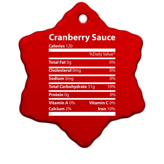 Cranberry Sauce Nutritional Facts Funny Thanksgiving Ceramic Star Ornament