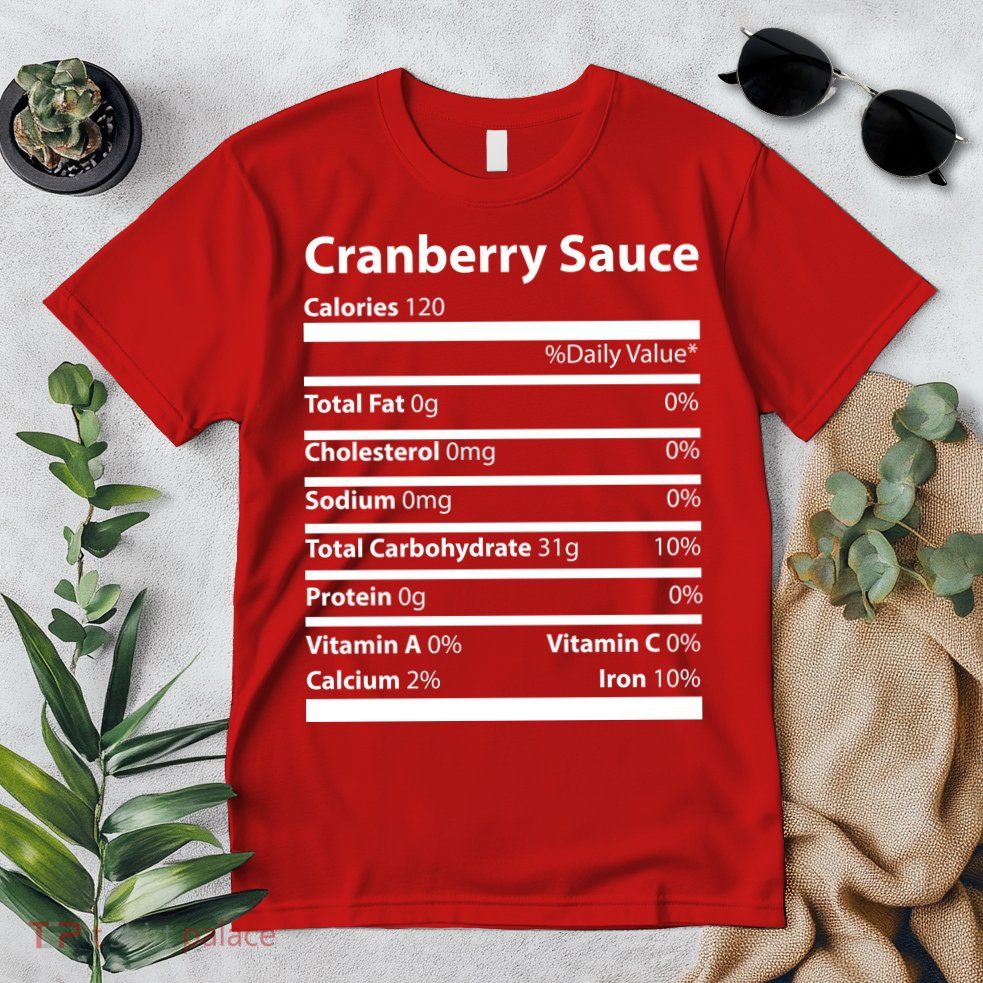 Cranberry Sauce Nutritional Facts Funny Thanksgiving Premium T-Shirt