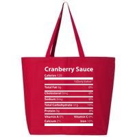 Cranberry Sauce Nutritional Facts Funny Thanksgiving 25L Jumbo Tote