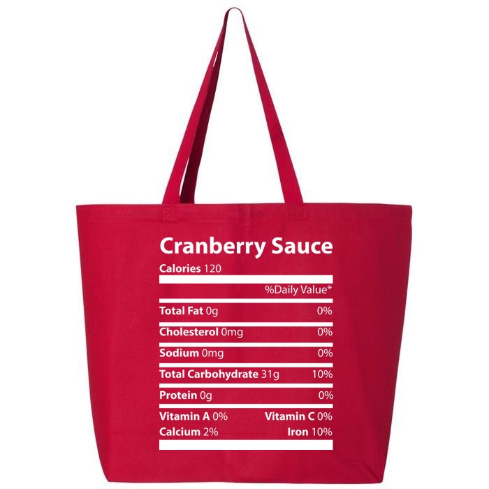 Cranberry Sauce Nutritional Facts Funny Thanksgiving 25L Jumbo Tote