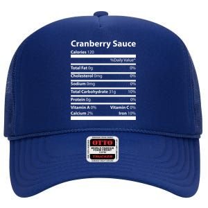 Cranberry Sauce Nutritional Facts Funny Thanksgiving High Crown Mesh Back Trucker Hat