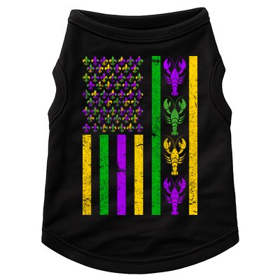Crawfish Fleur-De-Lis Flag Mardi Gras Doggie Tank
