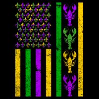 Crawfish Fleur-De-Lis Flag Mardi Gras Cooling Performance Crew T-Shirt