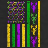 Crawfish Fleur-De-Lis Flag Mardi Gras Adult Drive Performance Visor