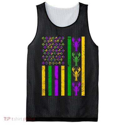 Crawfish Fleur-De-Lis Flag Mardi Gras Mesh Reversible Basketball Jersey Tank