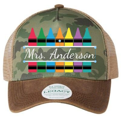 Crayon Customized Teacher Custom Personalize Name Legacy Tie Dye Trucker Hat