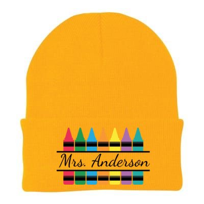 Crayon Customized Teacher Custom Personalize Name Knit Cap Winter Beanie