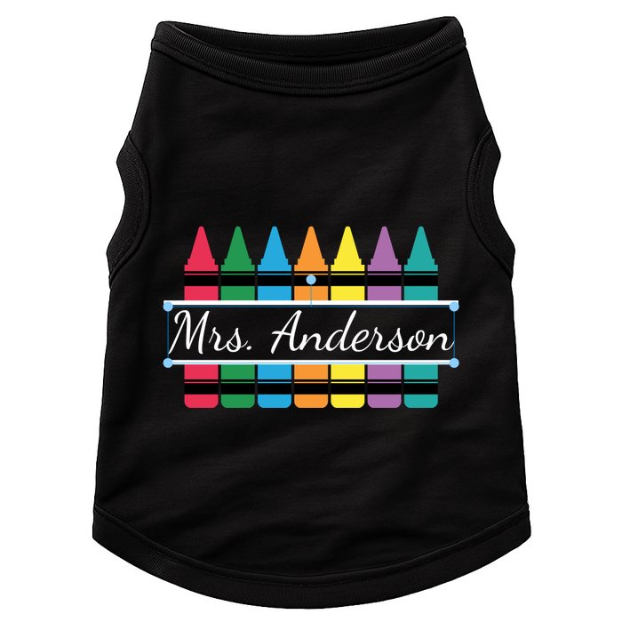Crayon Customized Teacher Custom Personalize Name Doggie Tank