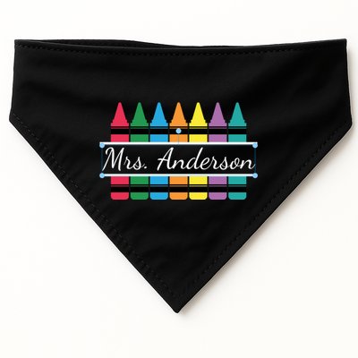 Crayon Customized Teacher Custom Personalize Name USA-Made Doggie Bandana