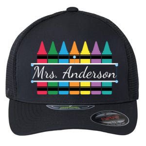 Crayon Customized Teacher Custom Personalize Name Flexfit Unipanel Trucker Cap