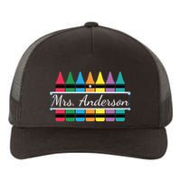 Crayon Customized Teacher Custom Personalize Name Yupoong Adult 5-Panel Trucker Hat