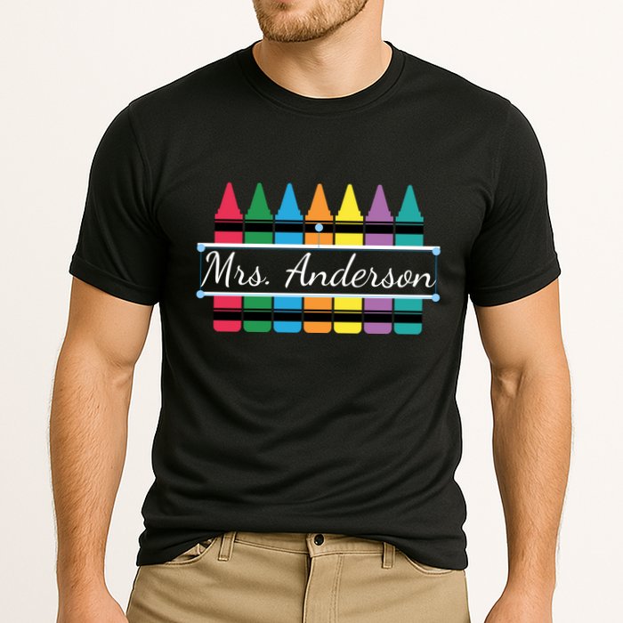Crayon Customized Teacher Custom Personalize Name Performance Shirt