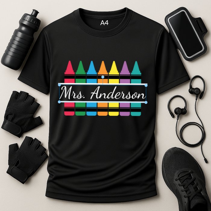 Crayon Customized Teacher Custom Personalize Name Performance Shirt