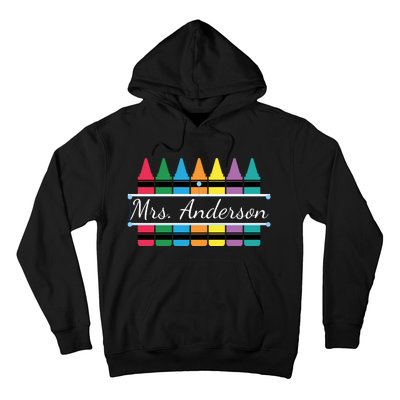 Crayon Customized Teacher Custom Personalize Name Hoodie