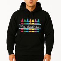 Crayon Customized Teacher Custom Personalize Name Hoodie
