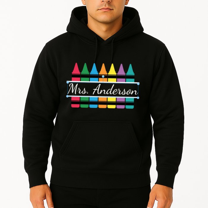 Crayon Customized Teacher Custom Personalize Name Hoodie