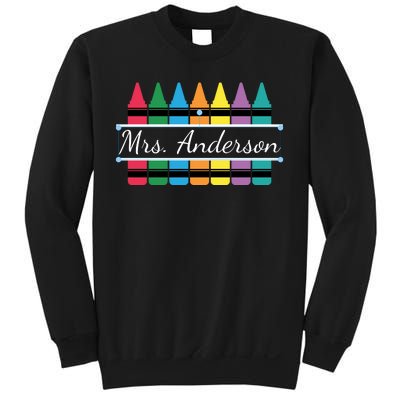 Crayon Customized Teacher Custom Personalize Name Sweatshirt