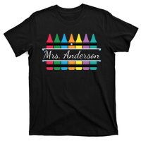 Crayon Customized Teacher Custom Personalize Name T-Shirt