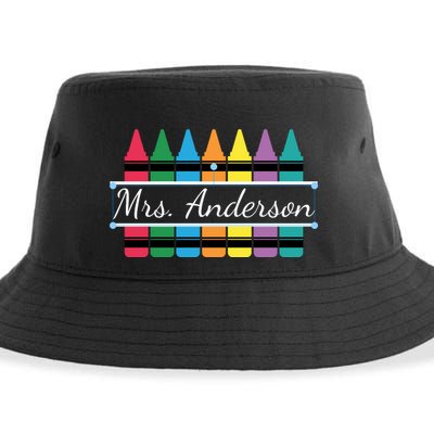 Crayon Customized Teacher Custom Personalize Name Sustainable Bucket Hat