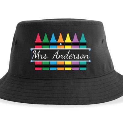 Crayon Customized Teacher Custom Personalize Name Sustainable Bucket Hat